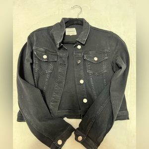 Black Cropped Denim Jacket